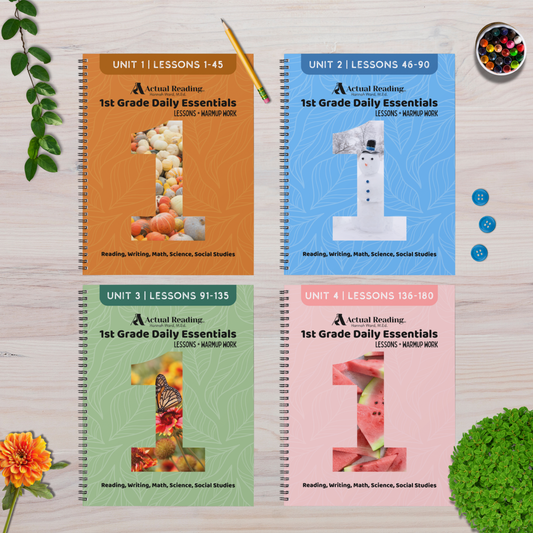 [DIGITAL] 1st Grade Daily Essentials | Reading, Writing, Math, Science, Social Studies | Full Year Bundle, Lessons 1 - 180 | Grade: 1 (Age 6-7)
