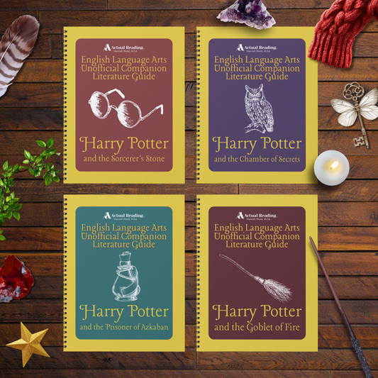 [DIGITAL] English Language Arts Unofficial Companion Literature Guide | Harry Potter Books 1-4 Bundle | Grade: 3 - 8 (Age: 8-14)