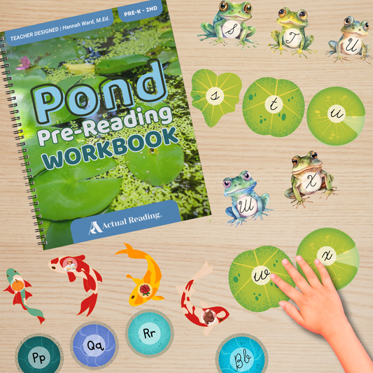 [DIGITAL] Pond Pre-Reading Workbook and Activity Bundle (Letter Matching and Phonics) | Grade: Pre-K - 2nd (Age: 2-8)