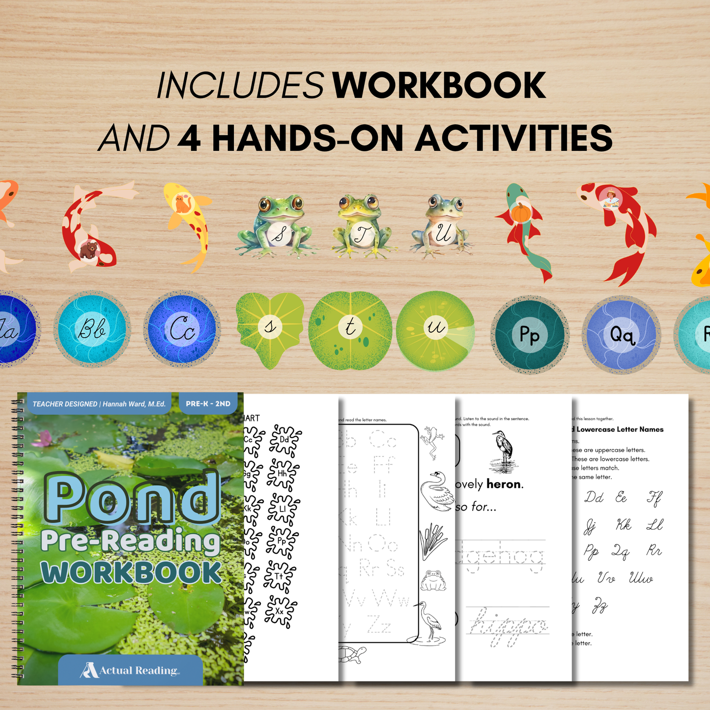 [DIGITAL] Pond Pre-Reading Workbook and Activity Bundle (Letter Matching and Phonics) | Grade: Pre-K - 2nd (Age: 2-8)