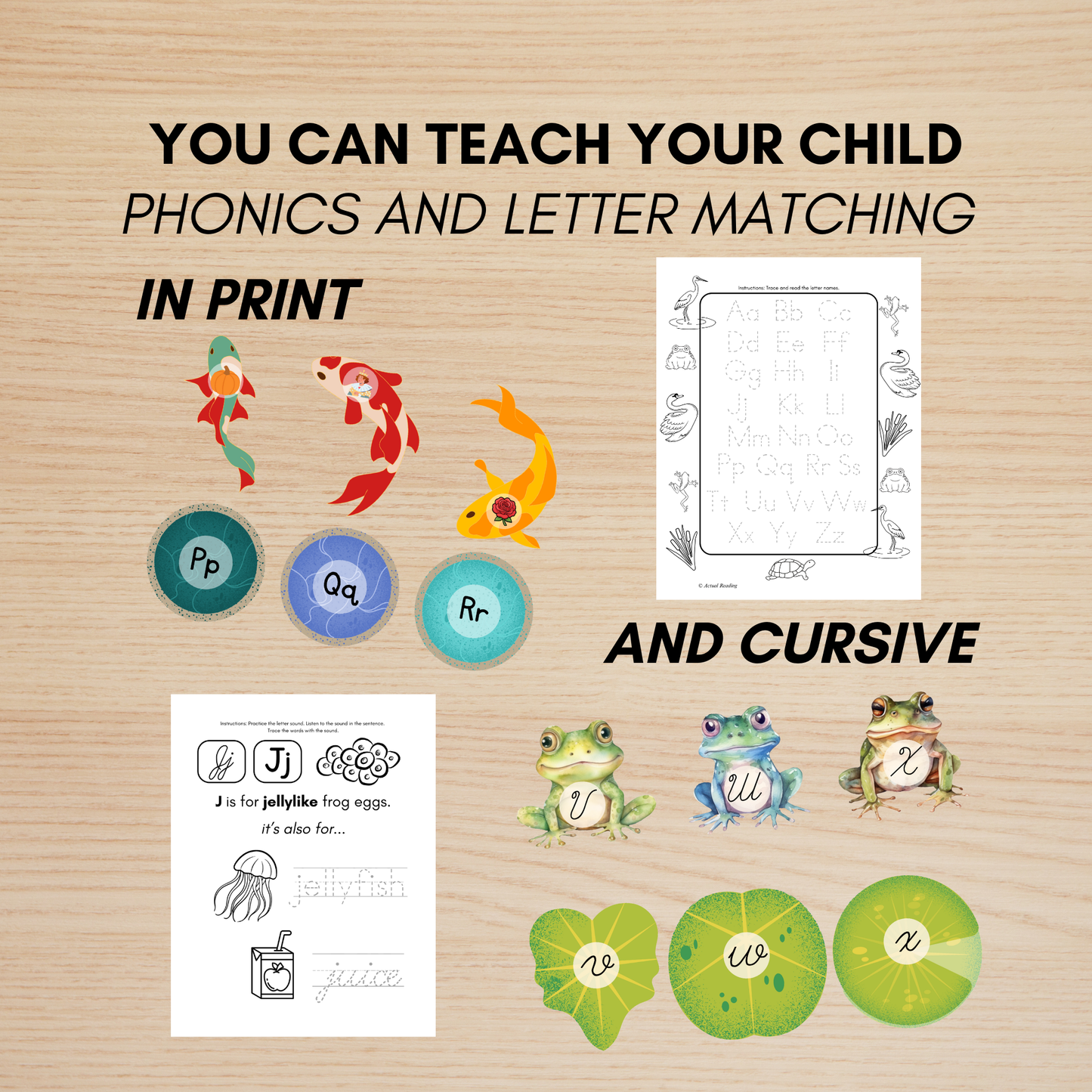 [DIGITAL] Pond Pre-Reading Workbook and Activity Bundle (Letter Matching and Phonics) | Grade: Pre-K - 2nd (Age: 2-8)