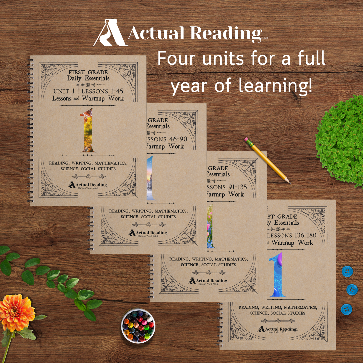 [DIGITAL] 1st Grade Daily Essentials | Reading, Writing, Math, Science, Social Studies | Full Year Bundle, Lessons 1 - 180 | Grade: 1 (Age 6-7)